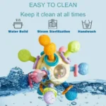 Baby Toys 0 12 Months Rotating Rattle Ball Grasping Activity Baby Development Toy Silicone Teether Baby Sensory Toys for Babies - Image 4