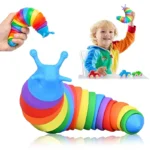 3D Slug Fidget Toy Colorful Slug Snail Toy Articulated Flexible All Ages Relief Anti-Anxiety Sensory Toys for Children - Image 4