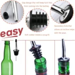 Stainless Steel Wine Bottle Stopper Olive Oil Pourer Dispenser Spout Bottle Pourer Stopper For Bottle Liquor Bar Accessories - Image 3