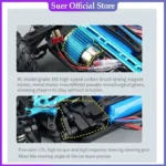 Rc Cars 16103Pro 50km/h or 75km/h with LED 1/16 Brushless Moter 4WD Off Road 4x4 High Speed Drift Monster Truck Kids Toys Gift - Image 3