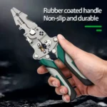 Foldable wire stripper, pulley design multi-function electrician wire splitter wire winding pliers crimping pliers hand tool - Image 4