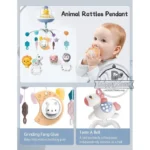 Musical Baby Crib Mobile with Lights Music Projection for Infants Remote Control Crib Toys for Newborn Baby Mobile for Crib Toys - Image 2