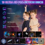 13 In 1 Galaxy Ultral Star Projector HD Image Area LED Night Light, 13 Film Discs,360° Rotate 1/2h Timer for Kids&Adults Bedroom - Image 2