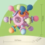 Baby Toys 0 12 Months Rotating Rattle Ball Grasping Activity Baby Development Toy Silicone Teether Baby Sensory Toys for Babies - Image 6
