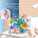 Baby Toys 0 12 Months Rotating Rattle Ball Grasping Activity Baby Development Toy Silicone Teether Baby Sensory Toys for Babies - Image 2