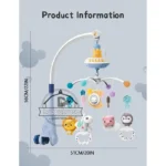 Musical Baby Crib Mobile with Lights Music Projection for Infants Remote Control Crib Toys for Newborn Baby Mobile for Crib Toys - Image 5