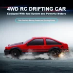 Remote Control Toy Car RC Drift 2.4GHz 1:24 Scale 15KM/H High Speed Model Vehicle LED Lights Drifting Tire Racing Toy for Gift - Image 2