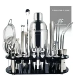 13-22Pcs 750ml 600ml Boston Cocktail Shaker Bar Tools Wine Mixer Set Bartender Cocktail Shaker Tool Kit with Holder - Image 2